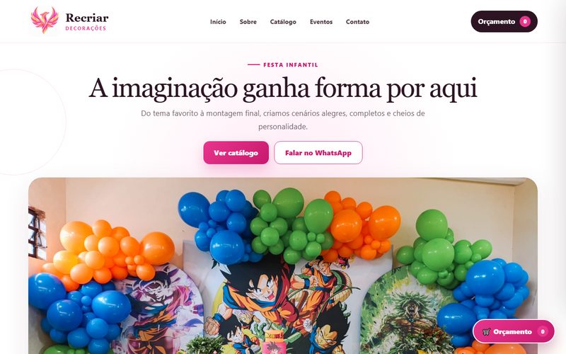 Site Recriar Decorações